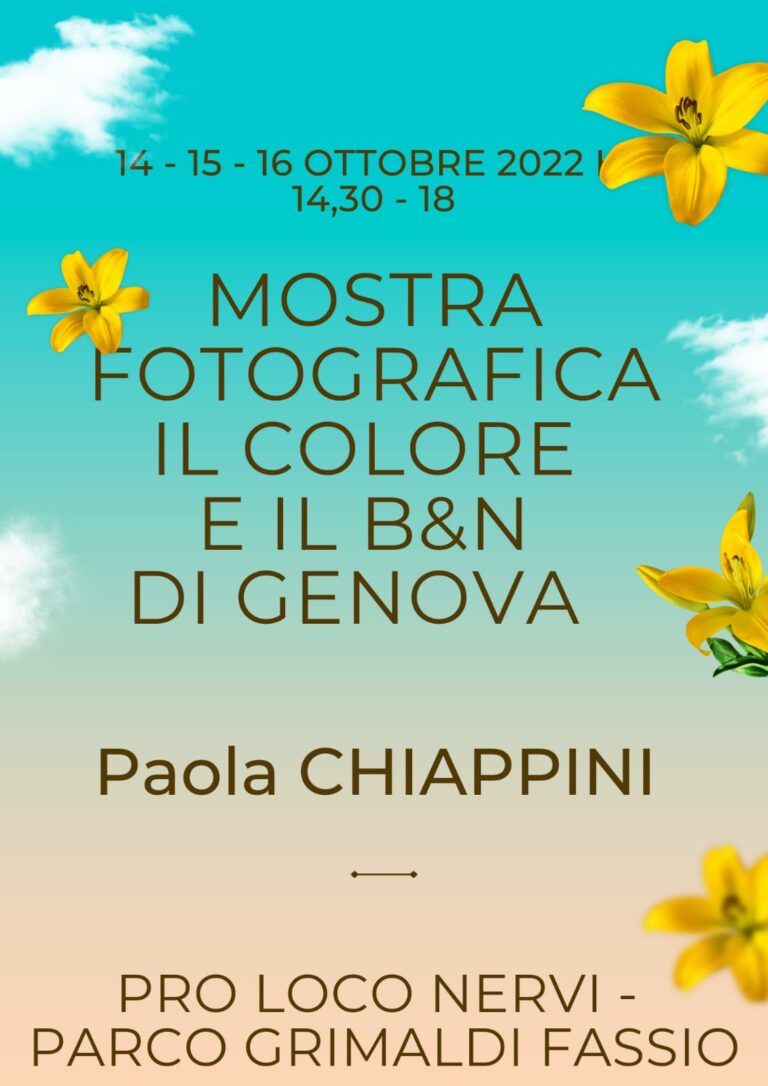 Mostra Fotografica il colore e il b&n di Genova